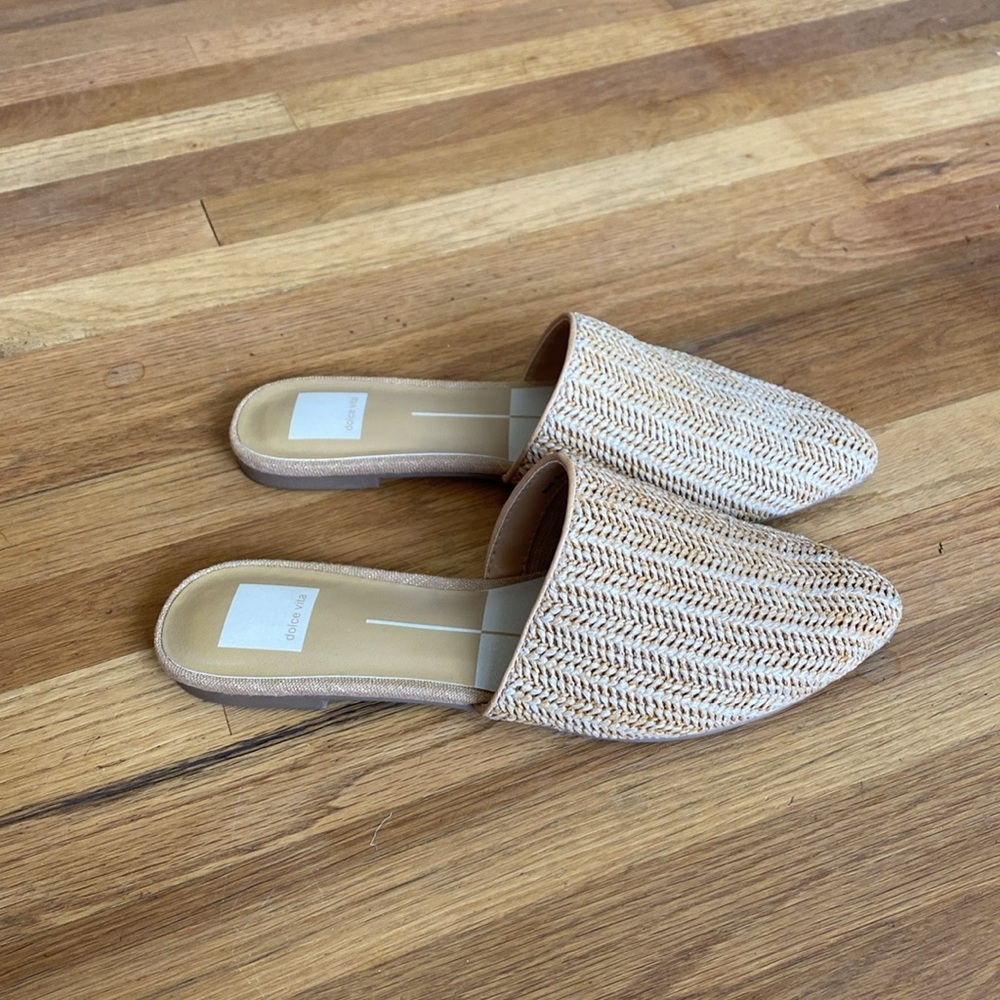 Dolce Vita Gemma Natural Woven Mules size 9 - Picture 3 of 9
